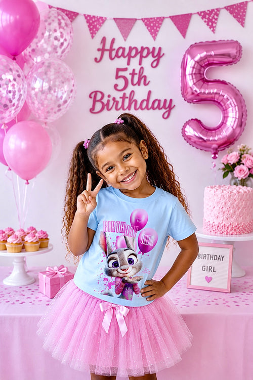 Birthday Girl Judy Hopps Inspired T-Shirt, Birthday Party Tee