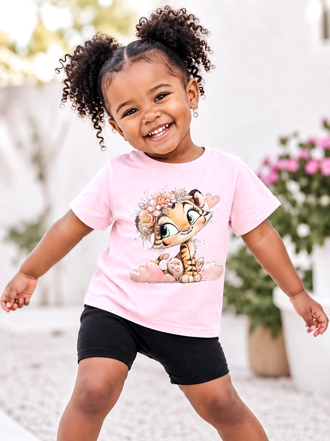 Animal Print Cotton Shirt for Toddler Girls