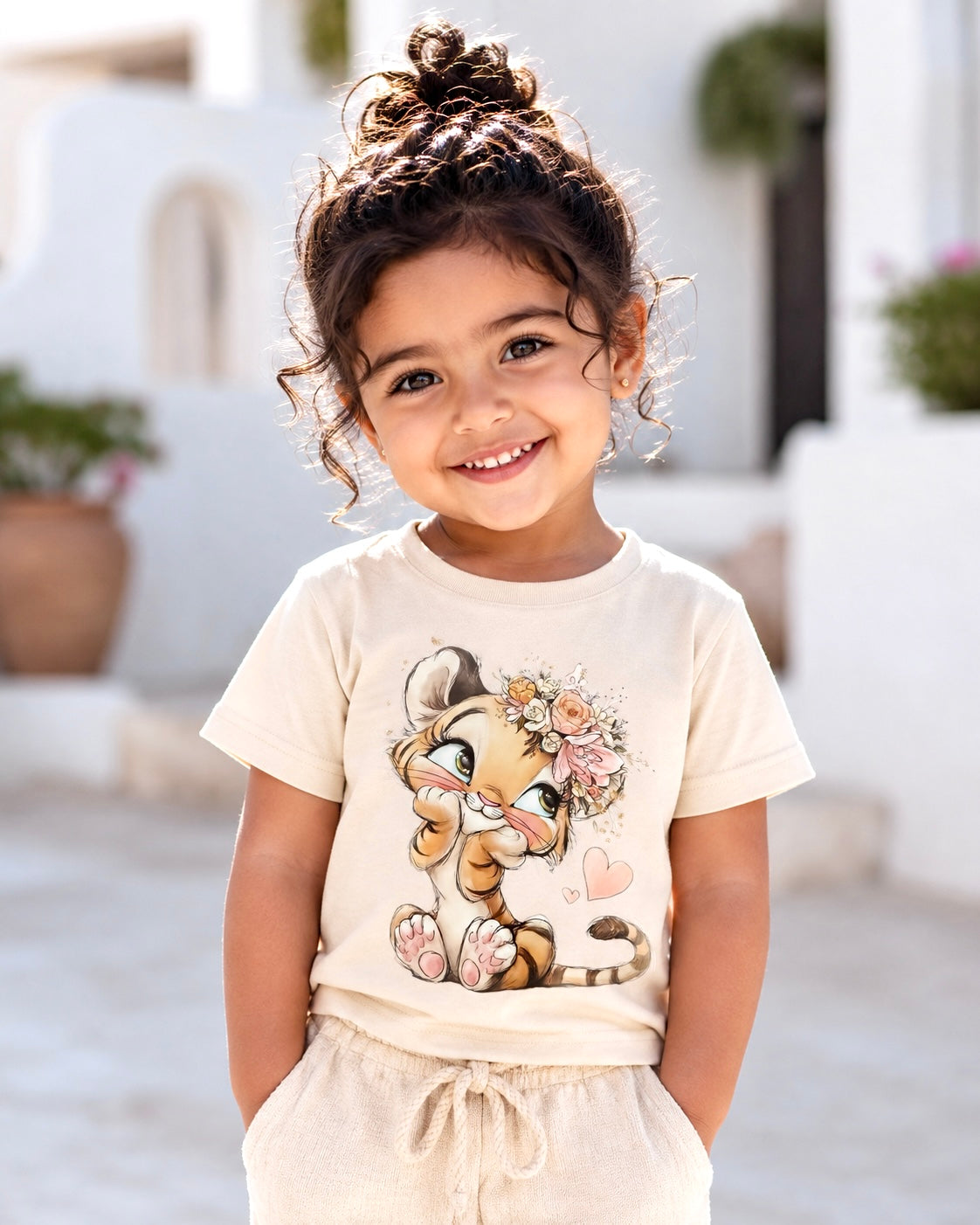 Playful Baby Tiger Girl T-Shirt