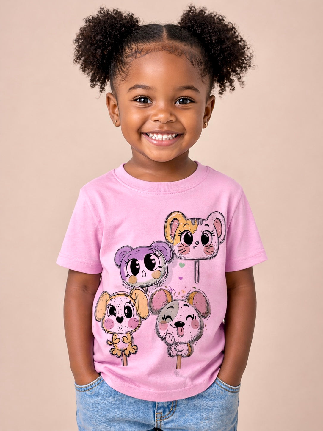 Cute Animal Lollipop Toddler Girl Shirt