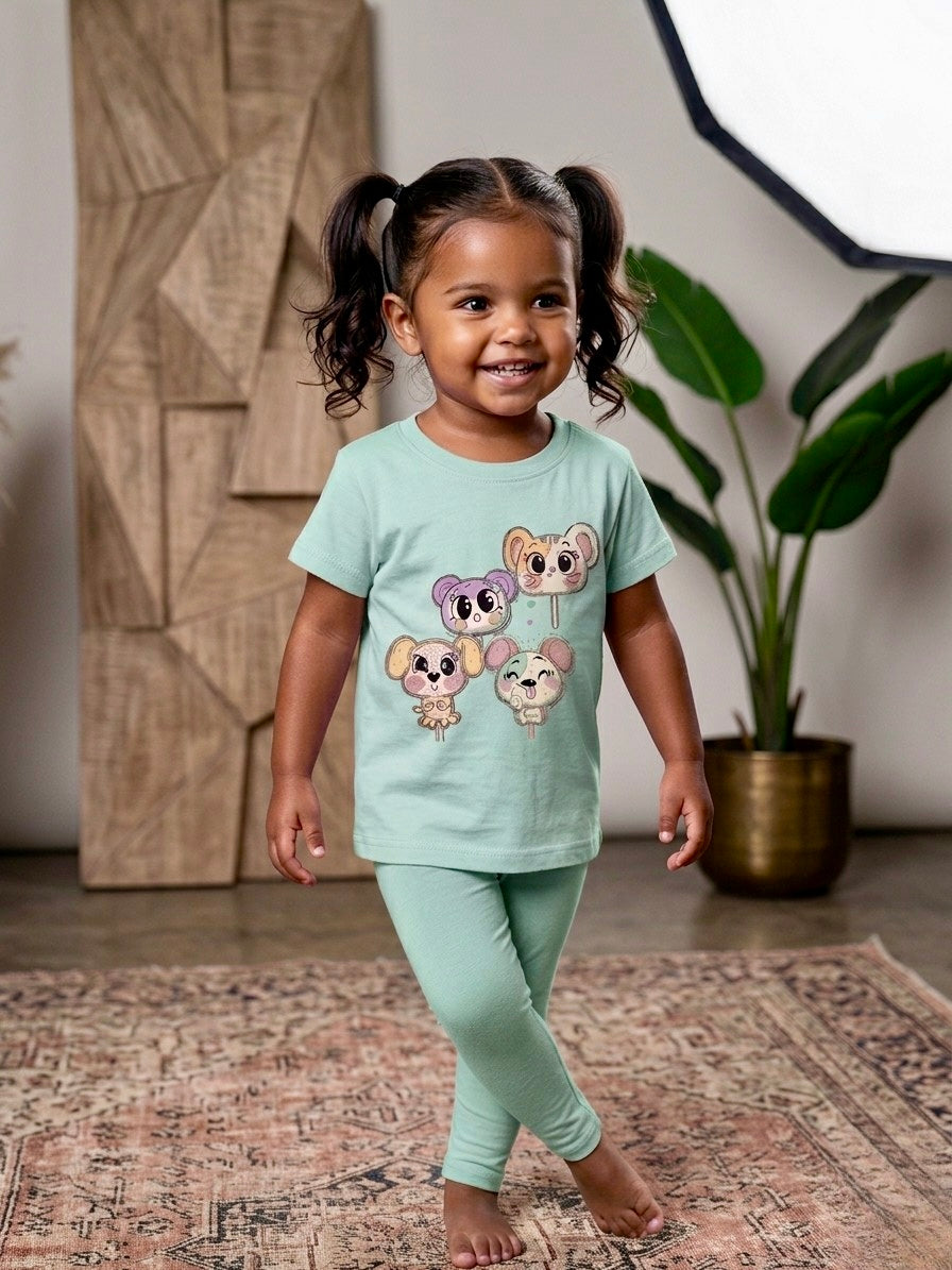 Cute Animal Lollipop Toddler Girl Shirt