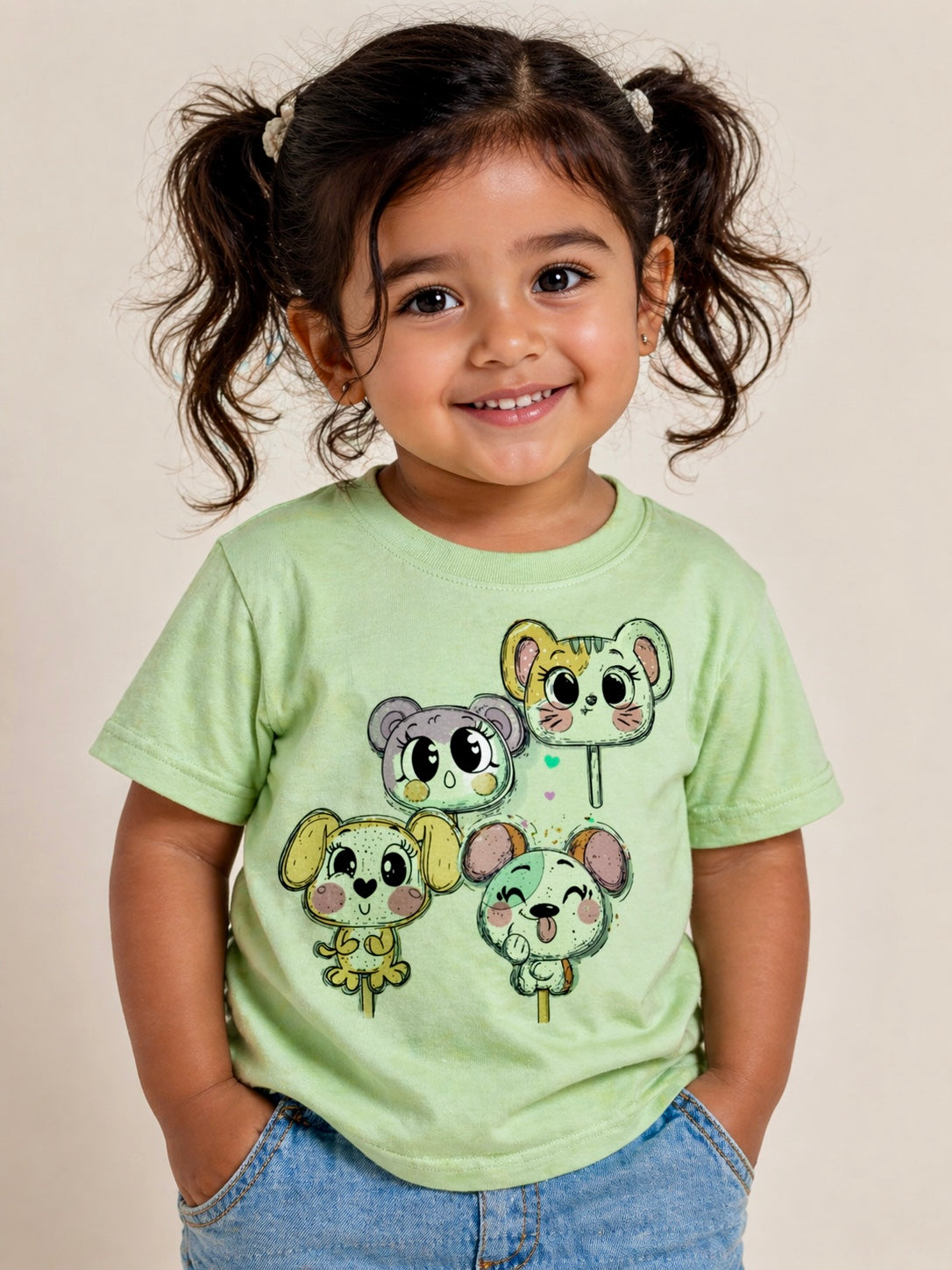 Cute Animal Lollipop Toddler Girl Shirt