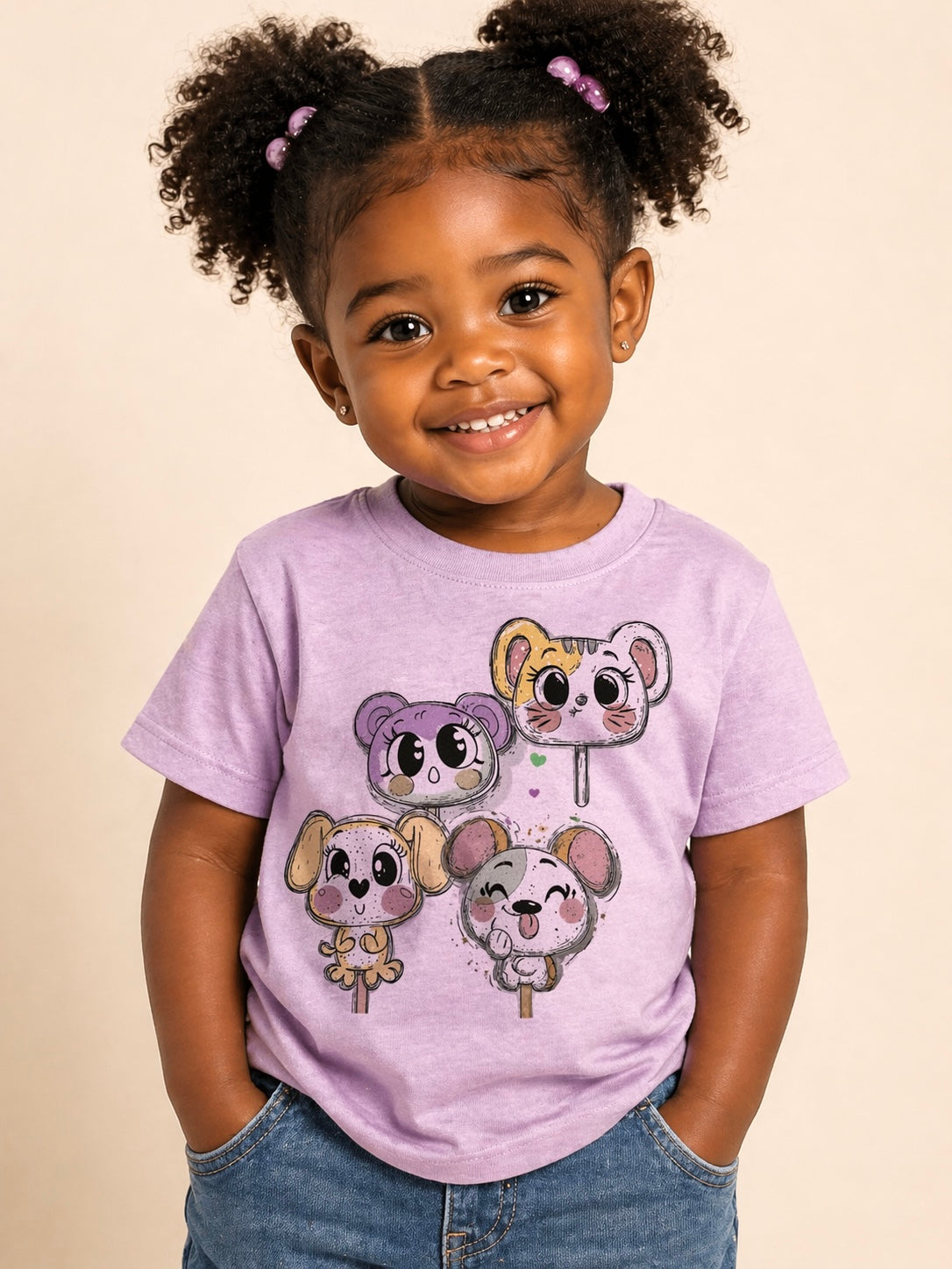Cute Animal Lollipop Toddler Girl Shirt
