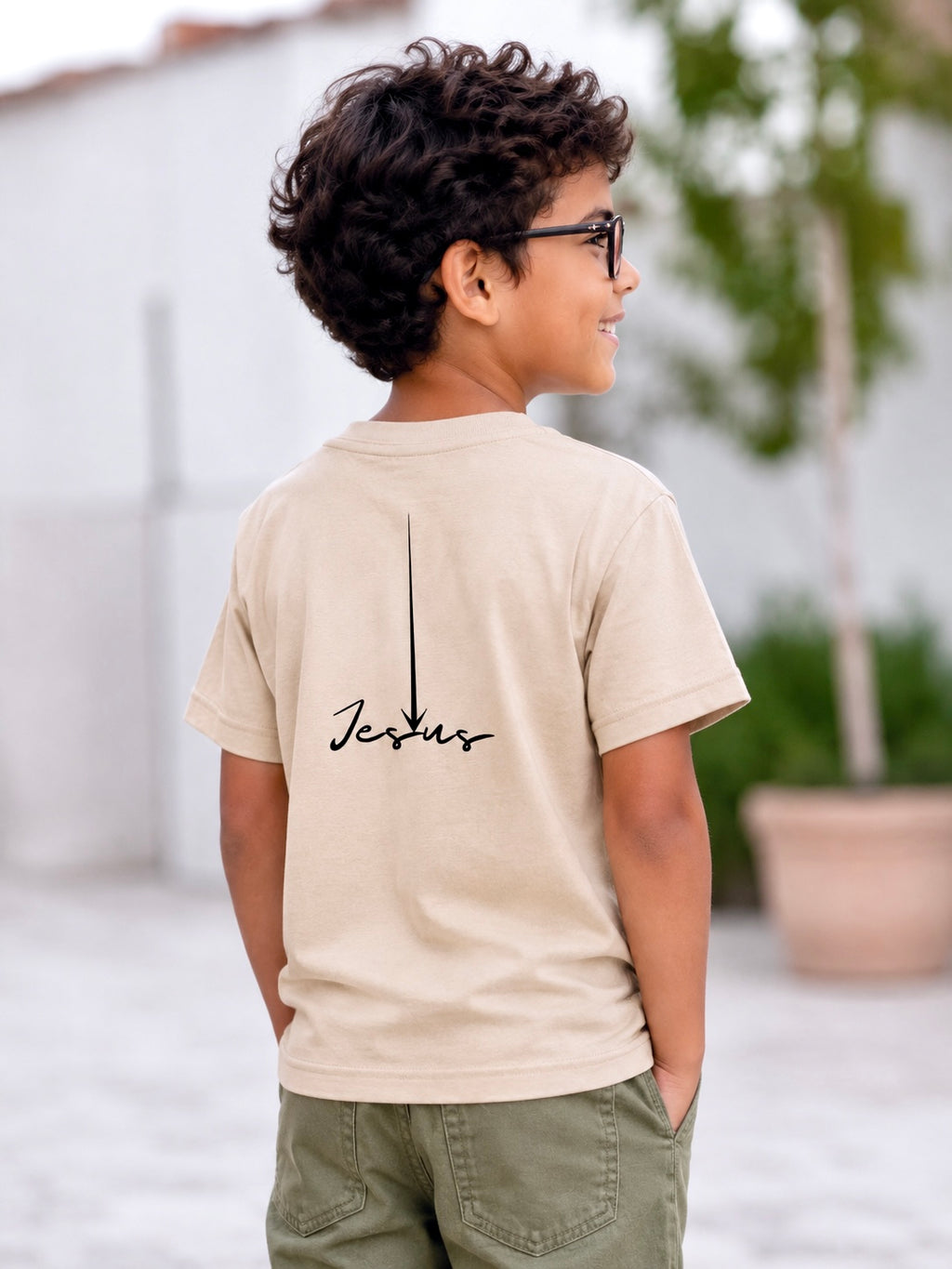 Boys Jesus T-Shirt | Custom Christian Faith Tee, 100% Cotton Everyday Wear Shirt