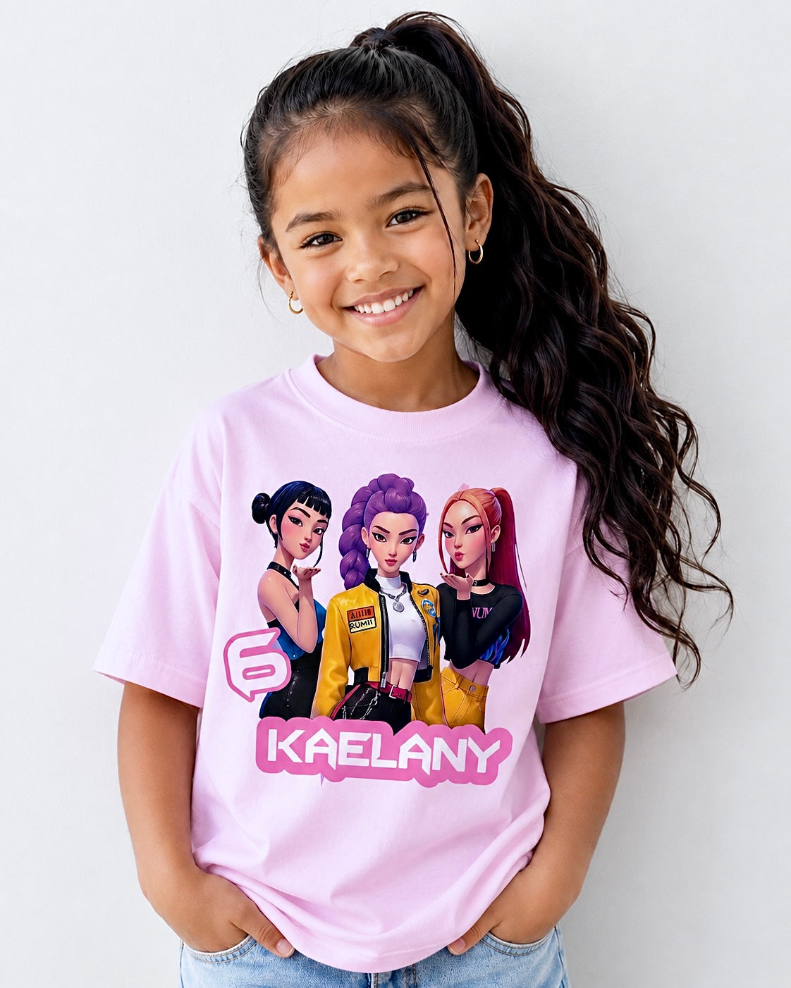 Custom KPOP Inspired Girl T-Shirt – Personalized K-Pop Fan Tee