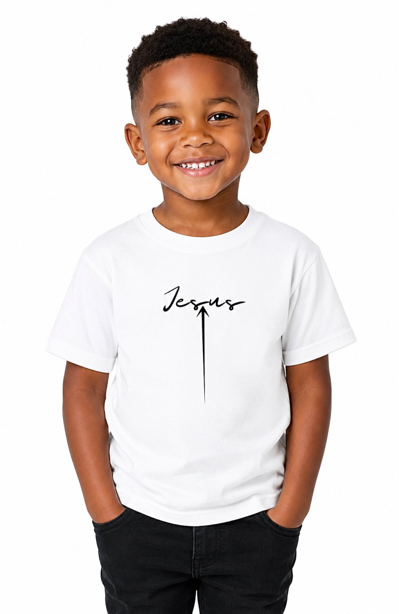 Boys Jesus T-Shirt | Custom Christian Faith Tee, 100% Cotton Everyday Wear Shirt