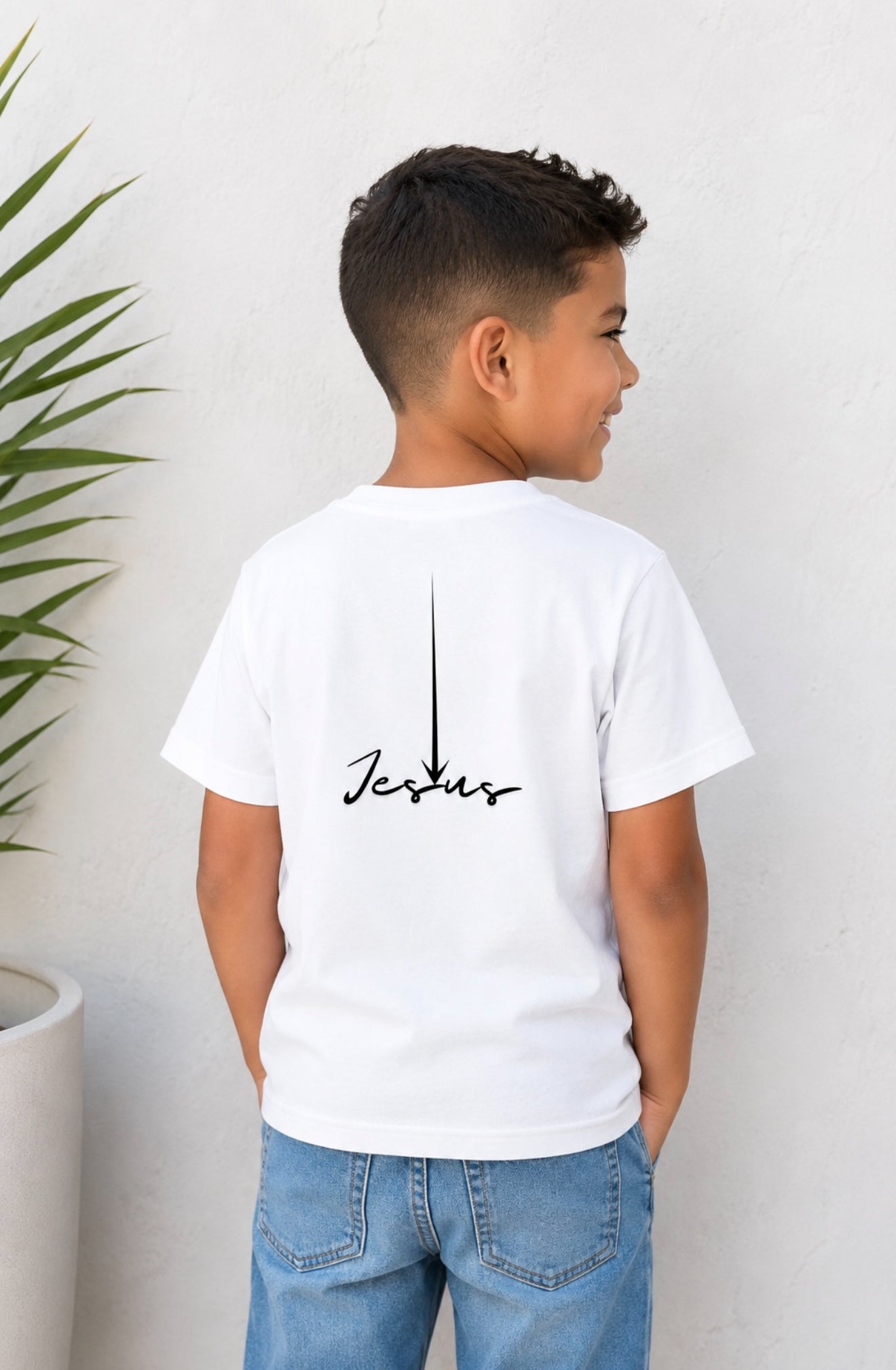 Boys Jesus T-Shirt | Custom Christian Faith Tee, 100% Cotton Everyday Wear Shirt