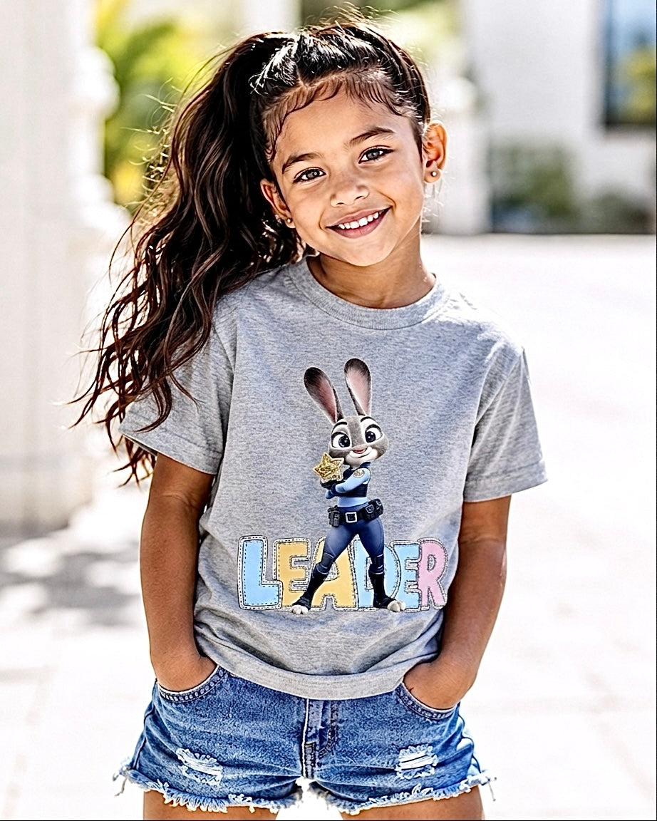 Judy Hopps Leader T-Shirt, Zootopia Inspired Bunny Police Tee