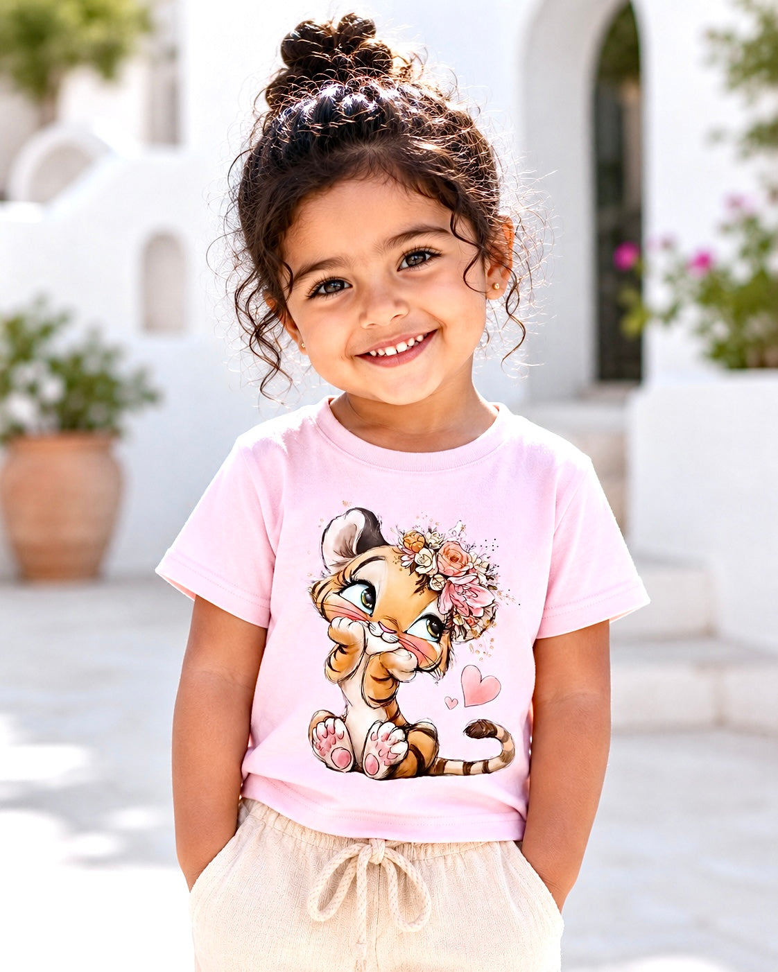 Playful Baby Tiger Girl T-Shirt