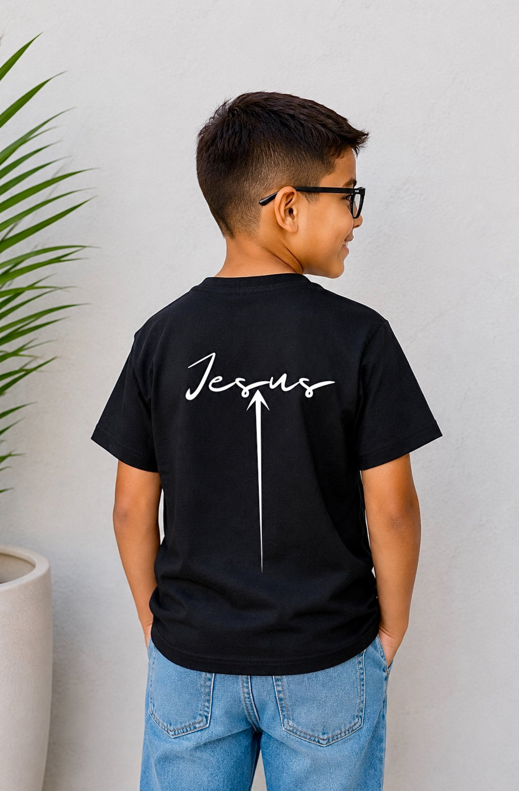 Boys Jesus T-Shirt | Custom Christian Faith Tee, 100% Cotton Everyday Wear Shirt