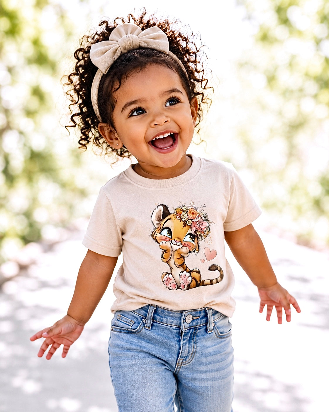 Playful Baby Tiger Girl T-Shirt