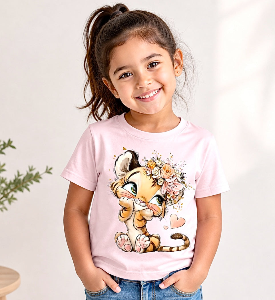 Playful Baby Tiger Girl T-Shirt