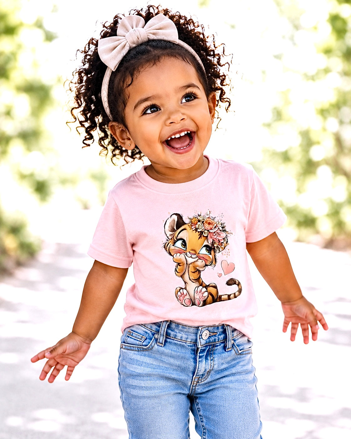 Playful Baby Tiger Girl T-Shirt
