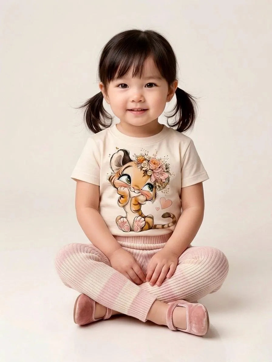 Playful Baby Tiger Girl T-Shirt