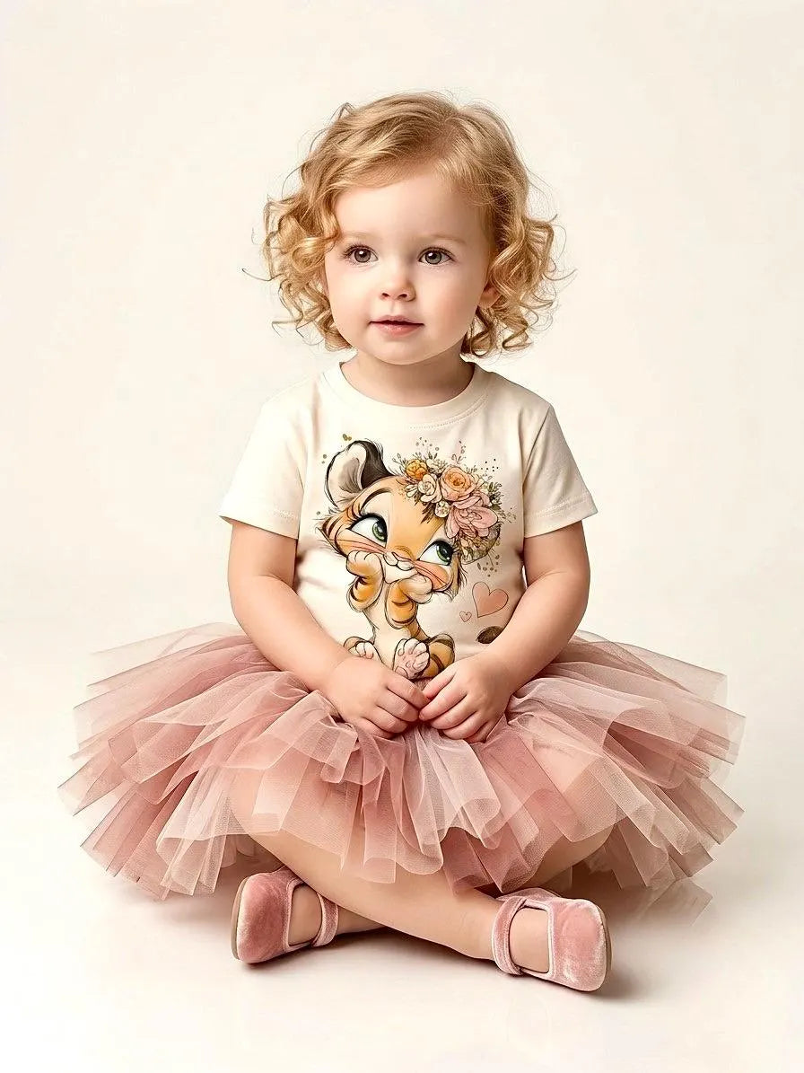 Playful Baby Tiger Girl T-Shirt