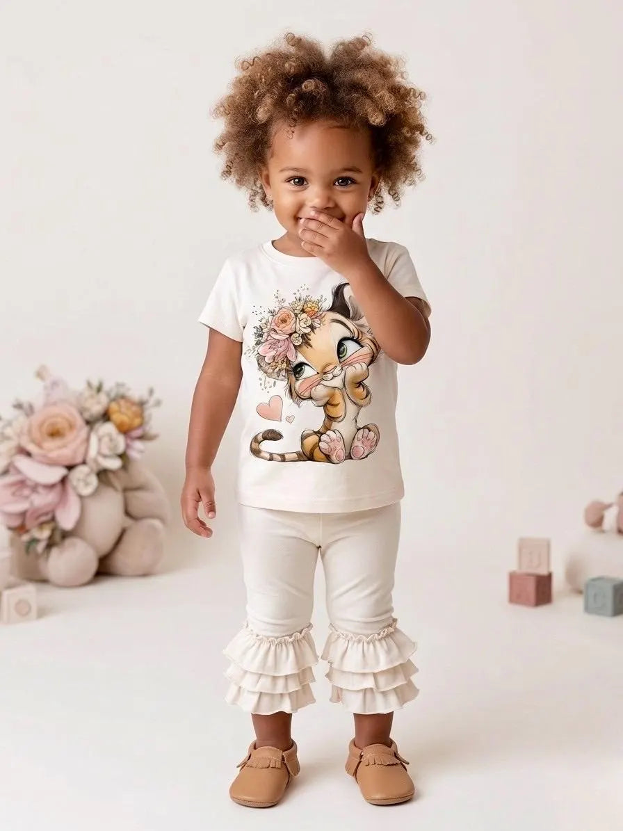 Playful Baby Tiger Girl T-Shirt