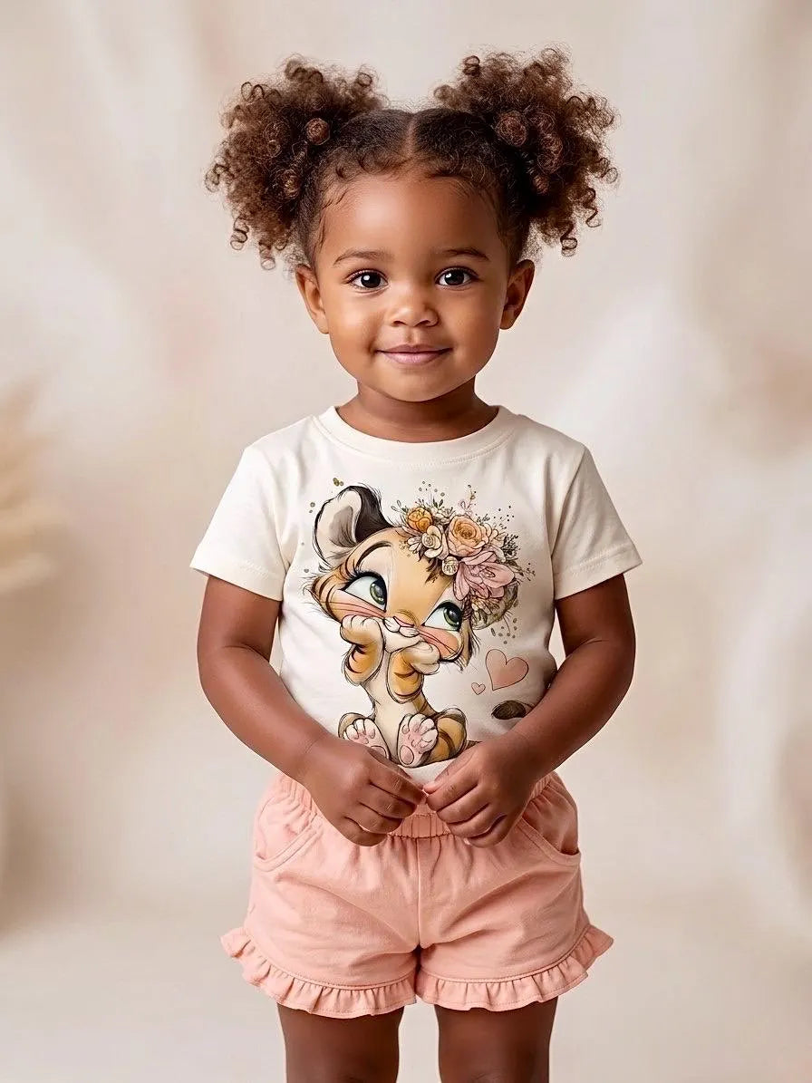 Playful Baby Tiger Girl T-Shirt
