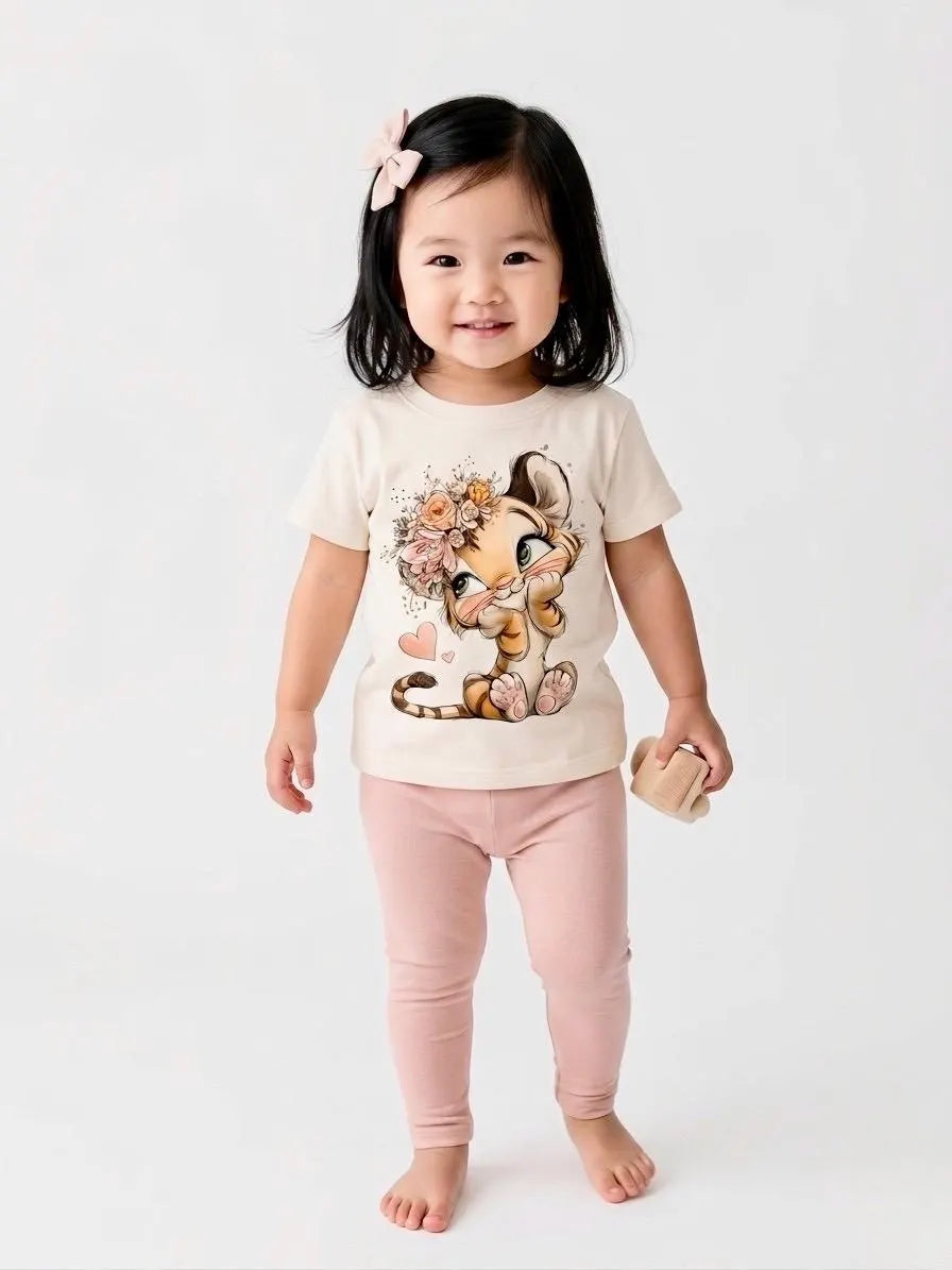 Playful Baby Tiger Girl T-Shirt