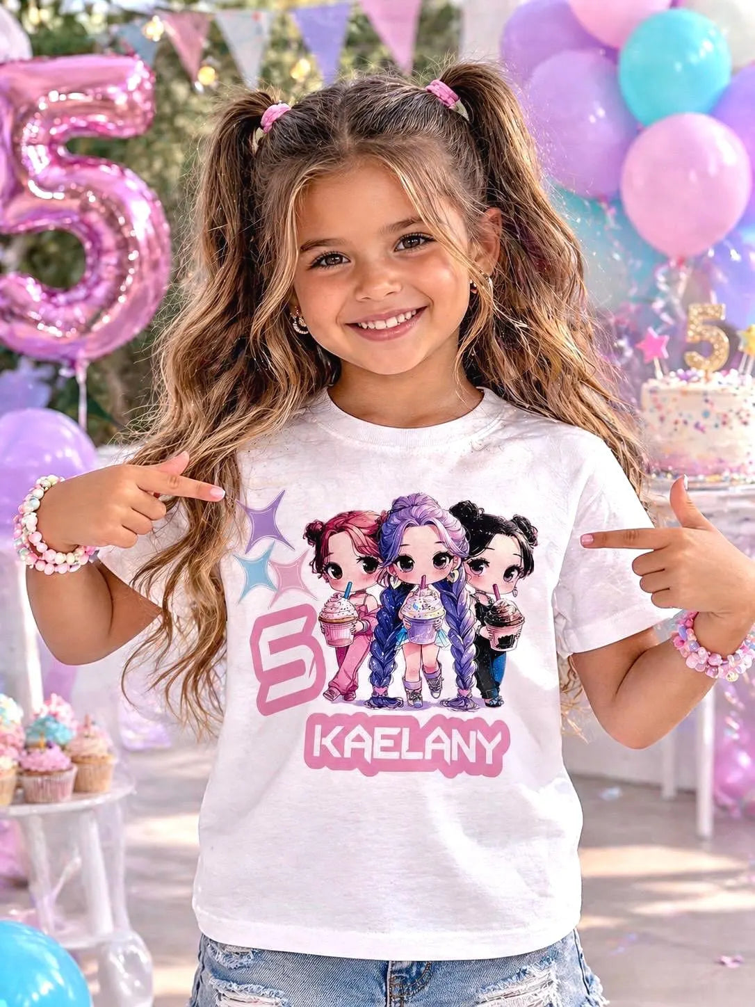 Custom KPOP Birthday Girl T-Shirt – Personalized K-Pop Fan Tee