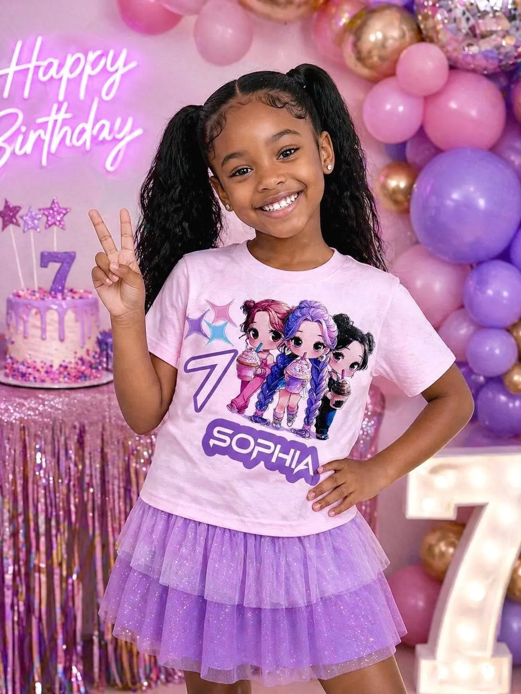Custom KPOP Birthday Girl T-Shirt – Personalized K-Pop Fan Tee