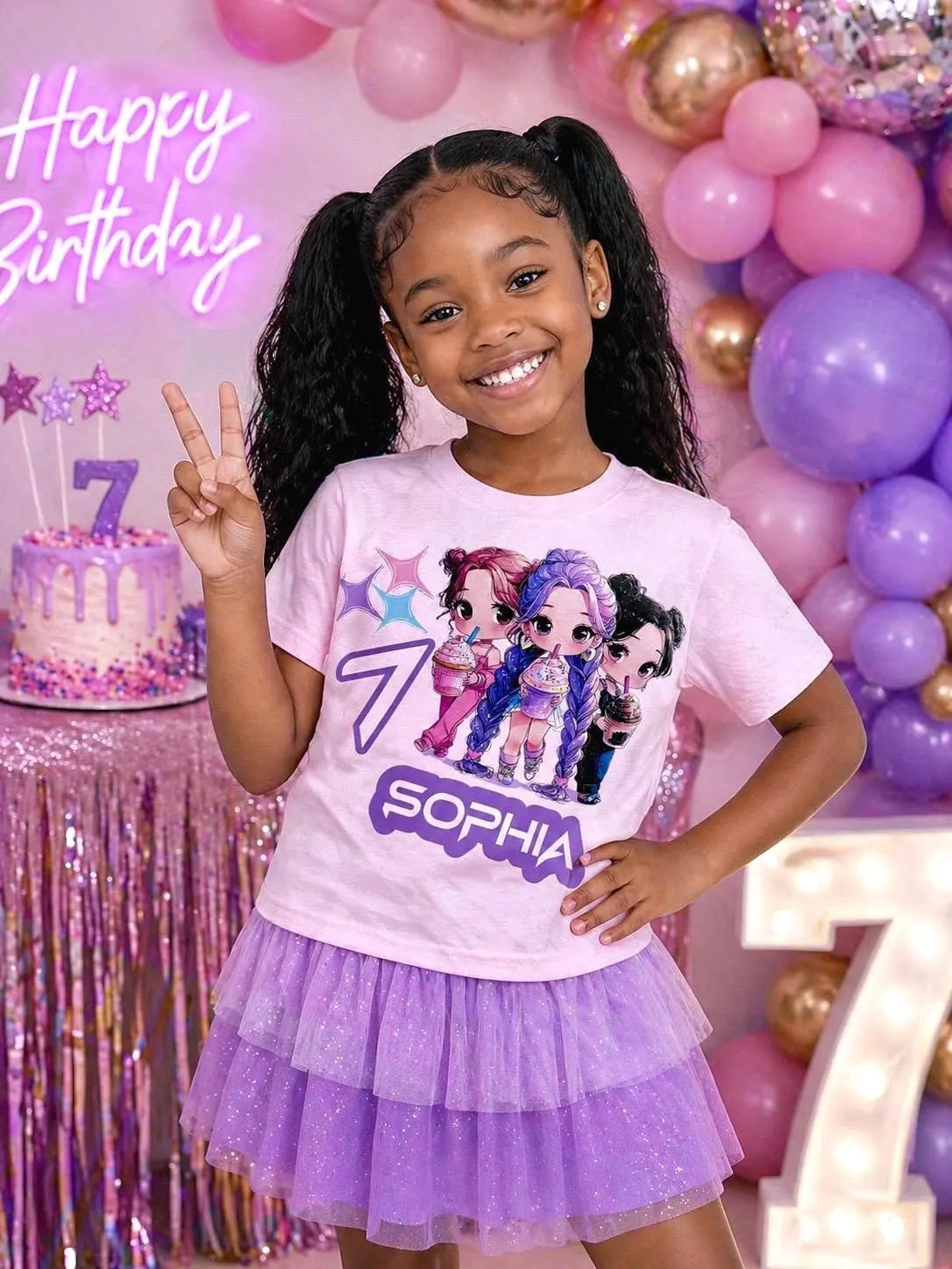Custom KPOP Birthday Girl T-Shirt – Personalized K-Pop Fan Tee