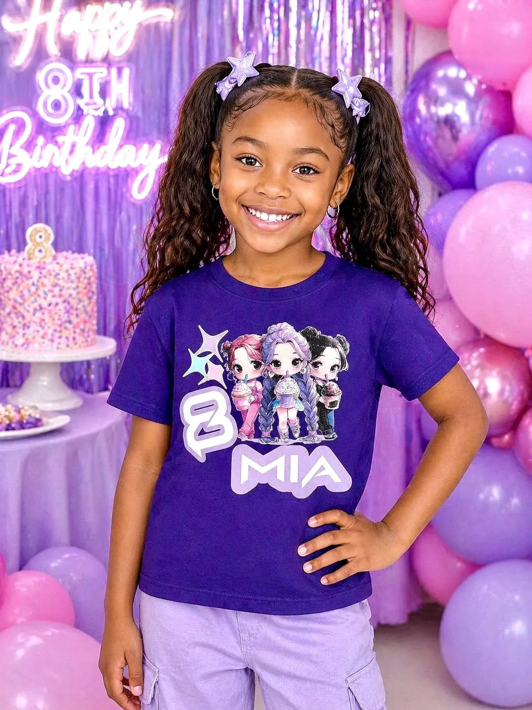Custom KPOP Birthday Girl T-Shirt – Personalized K-Pop Fan Tee
