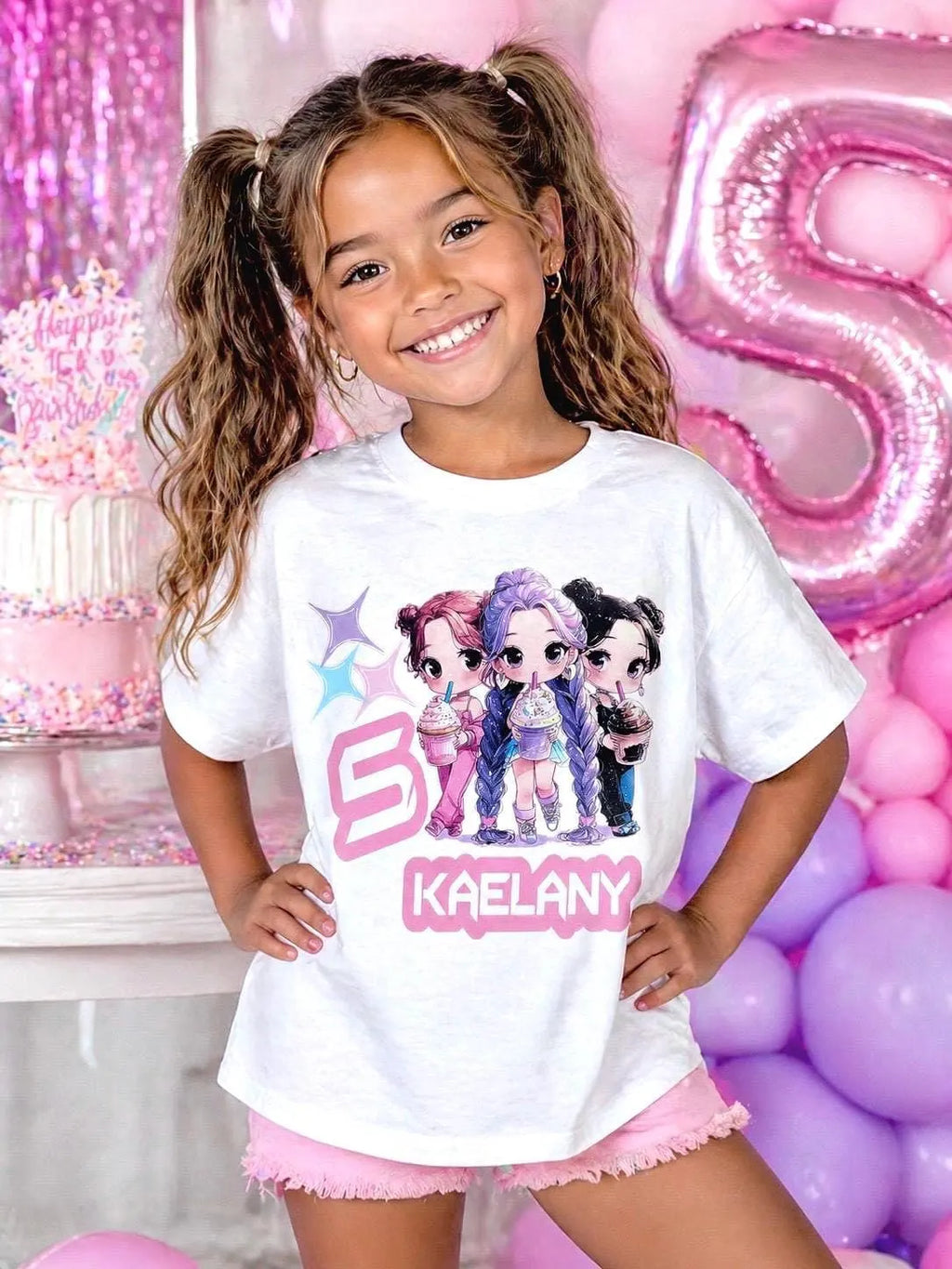 Custom KPOP Birthday Girl T-Shirt – Personalized K-Pop Fan Tee