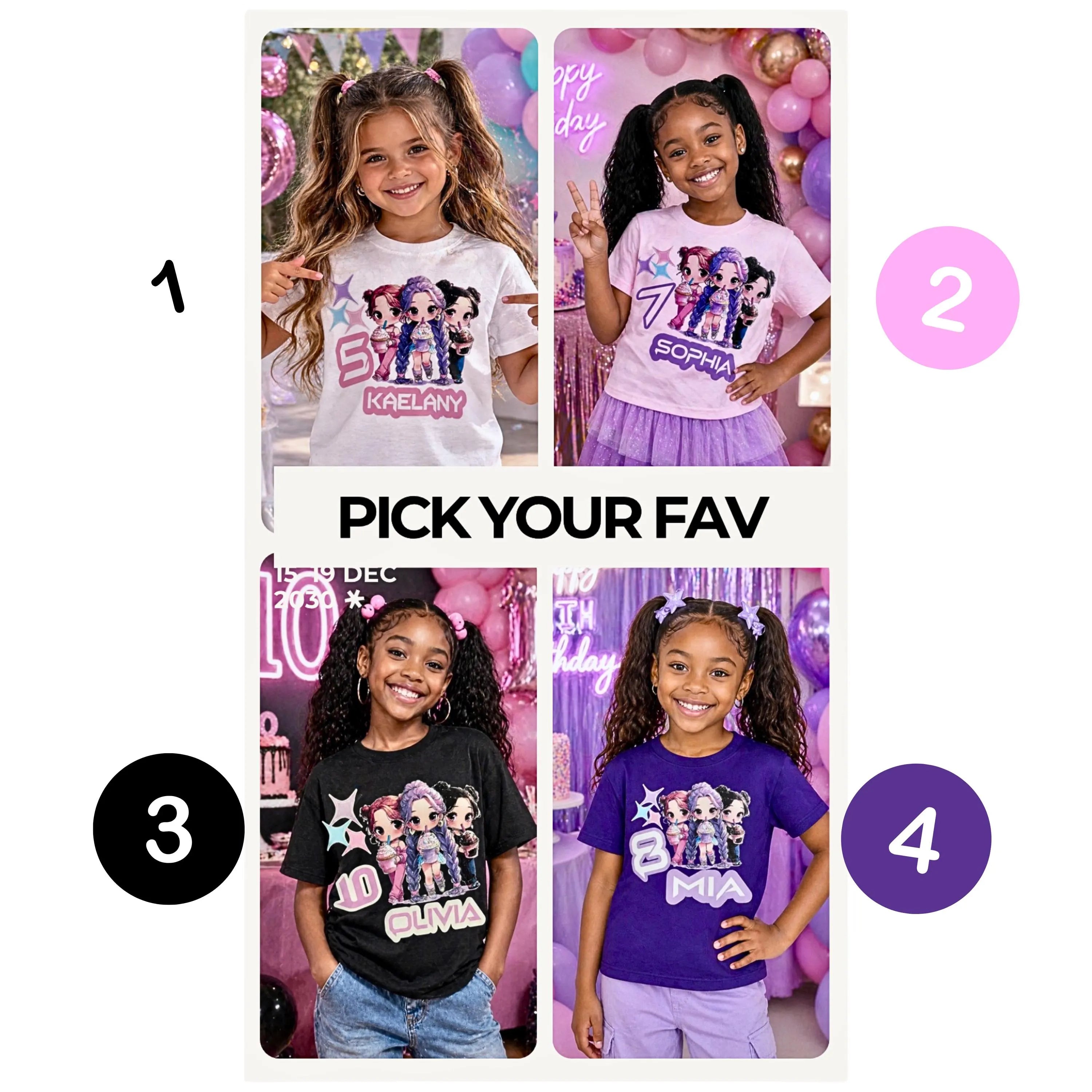 Custom KPOP Birthday Girl T-Shirt – Personalized K-Pop Fan Tee