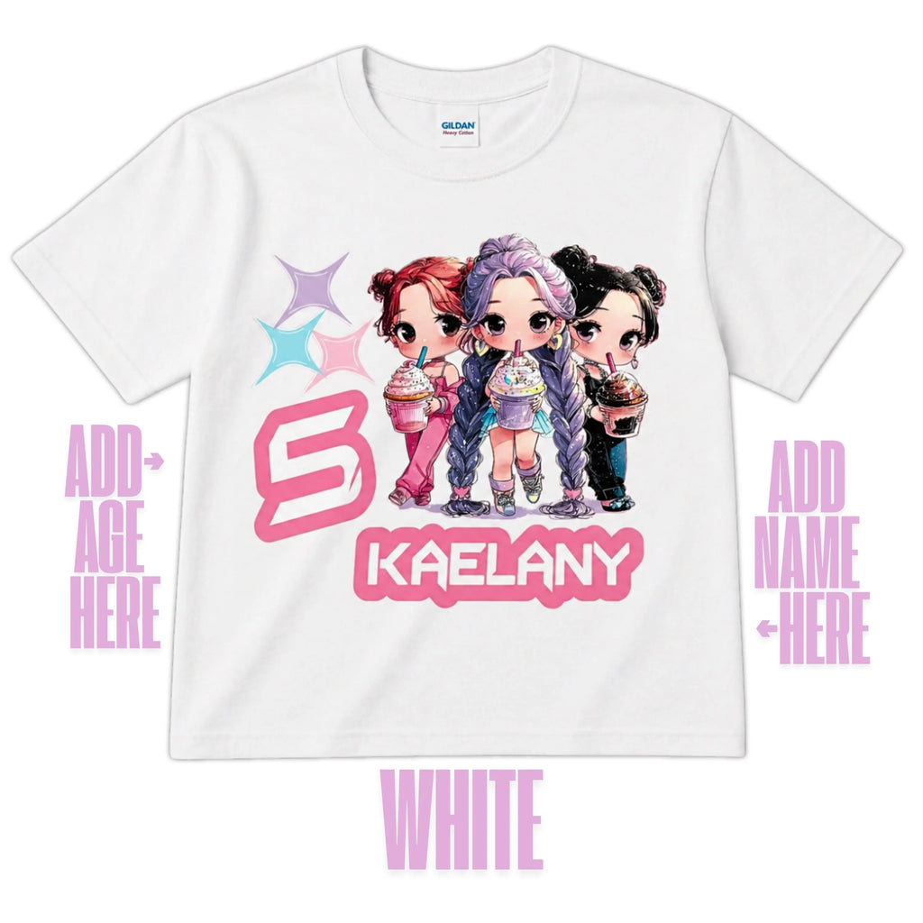 Custom KPOP Birthday Girl T-Shirt – Personalized K-Pop Fan Tee