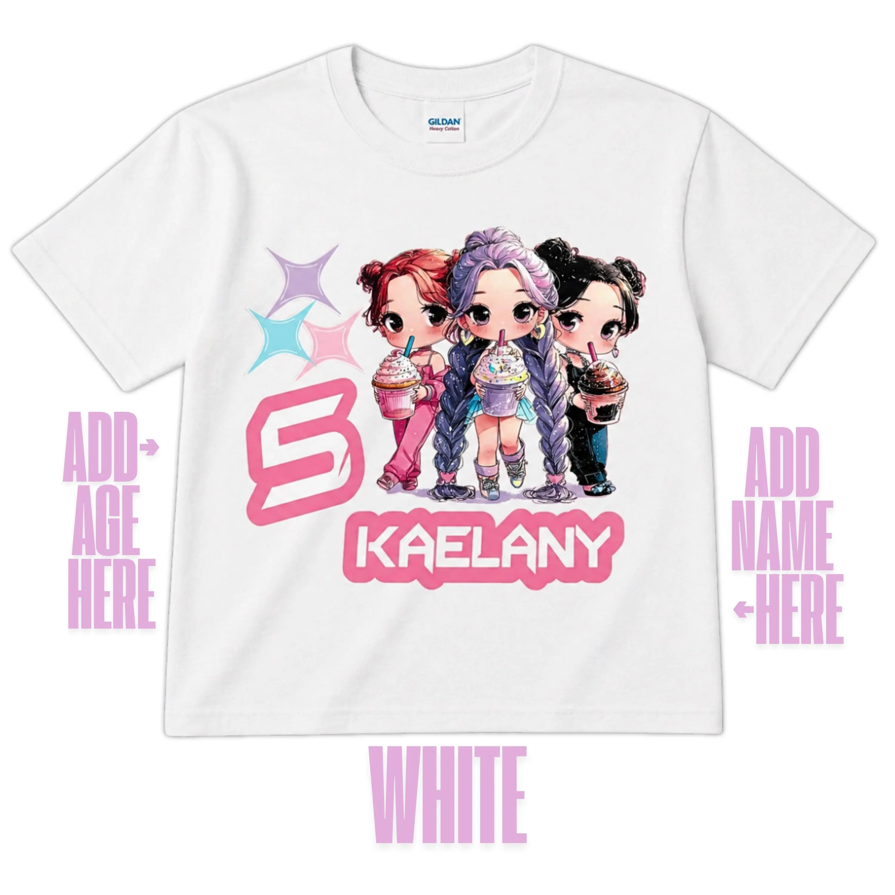 Custom KPOP Birthday Girl T-Shirt – Personalized K-Pop Fan Tee