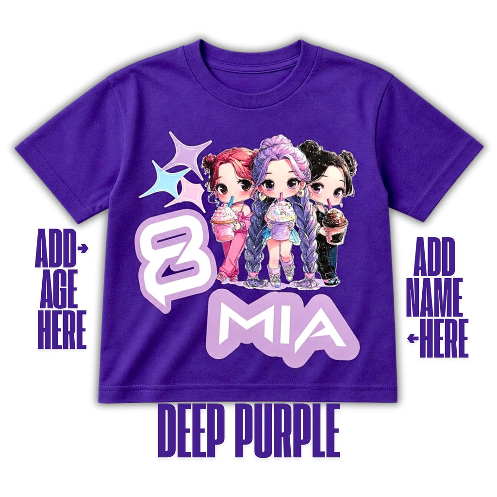 Custom KPOP Birthday Girl T-Shirt – Personalized K-Pop Fan Tee