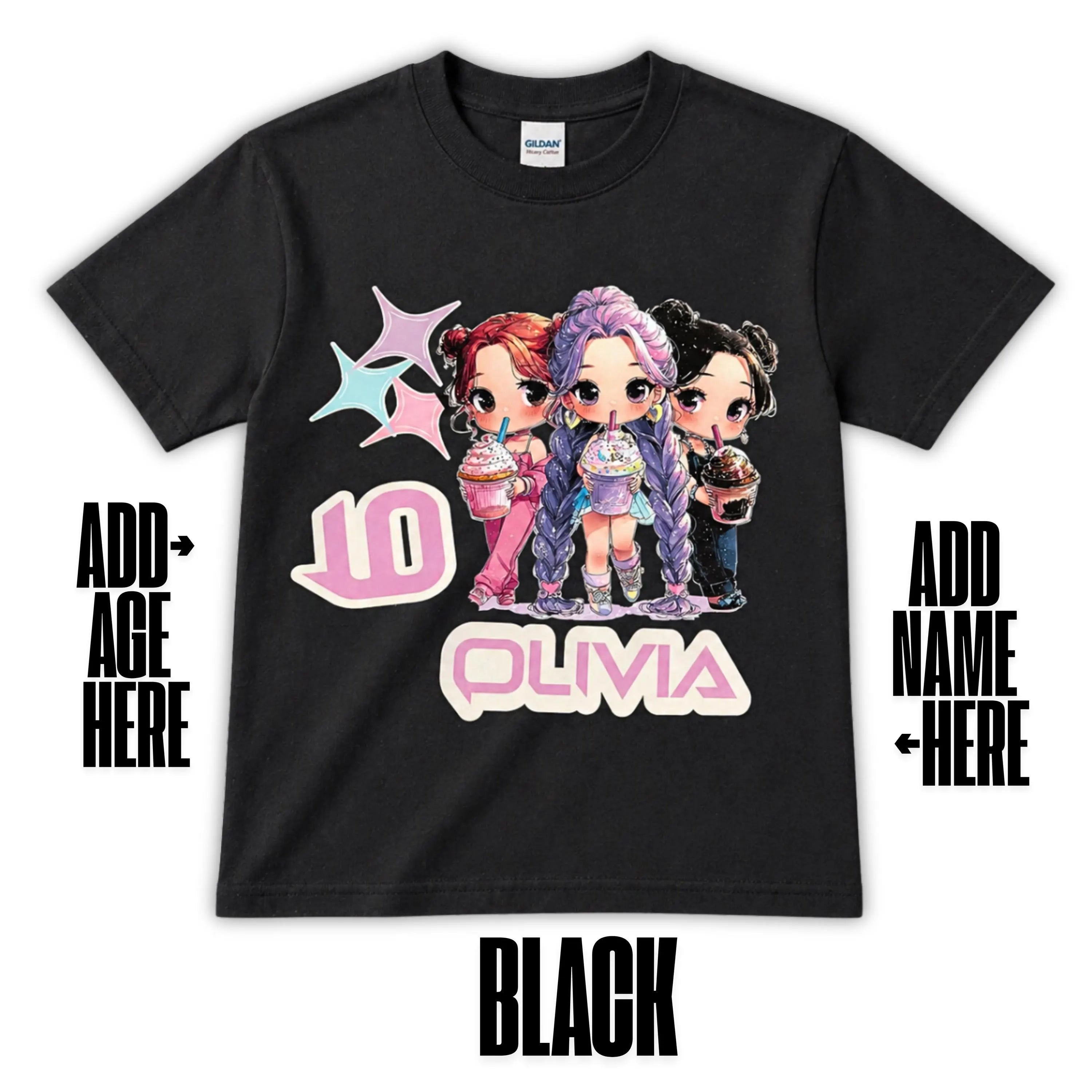 Custom KPOP Birthday Girl T-Shirt – Personalized K-Pop Fan Tee