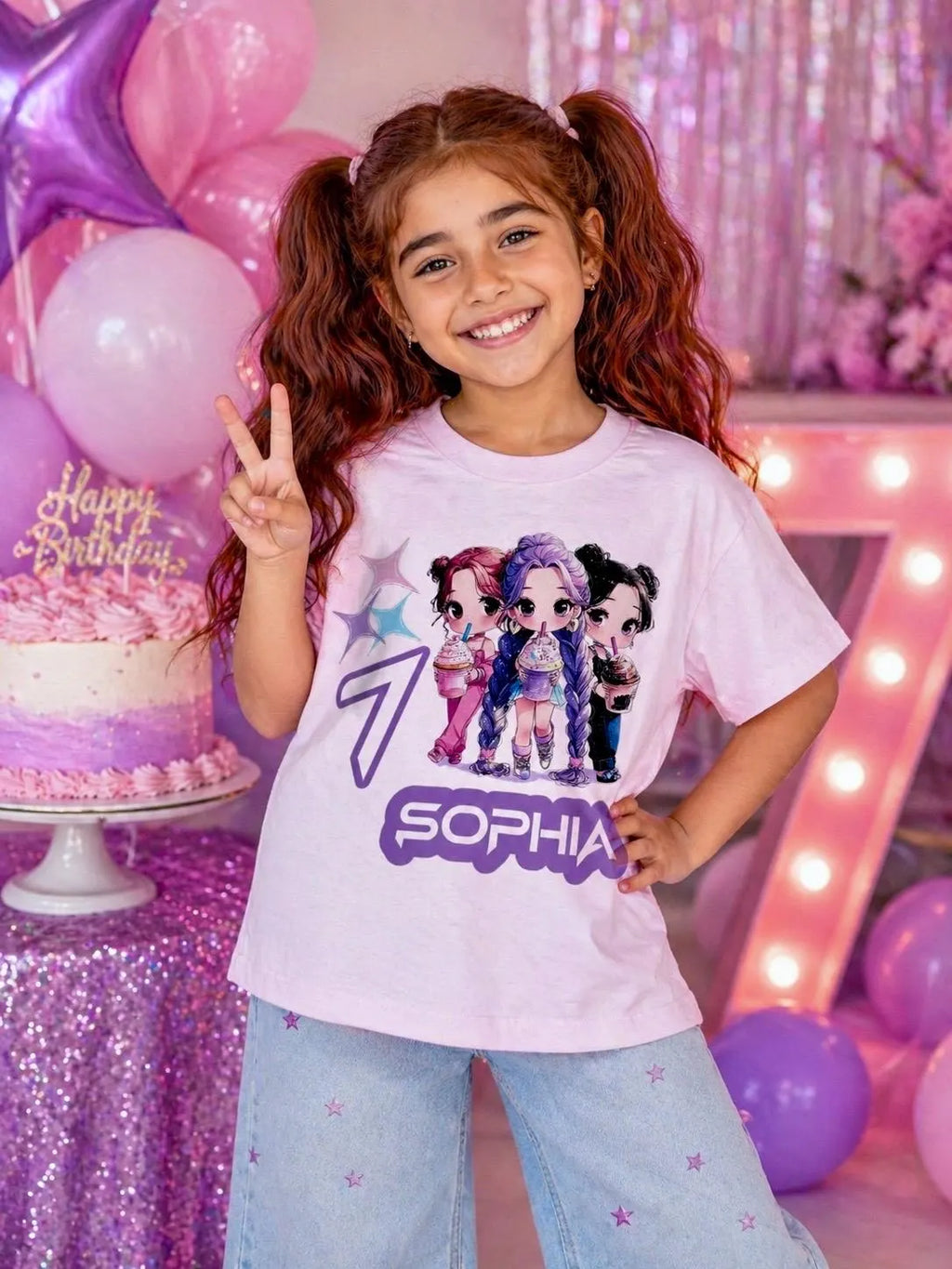 Custom KPOP Birthday Girl T-Shirt – Personalized K-Pop Fan Tee