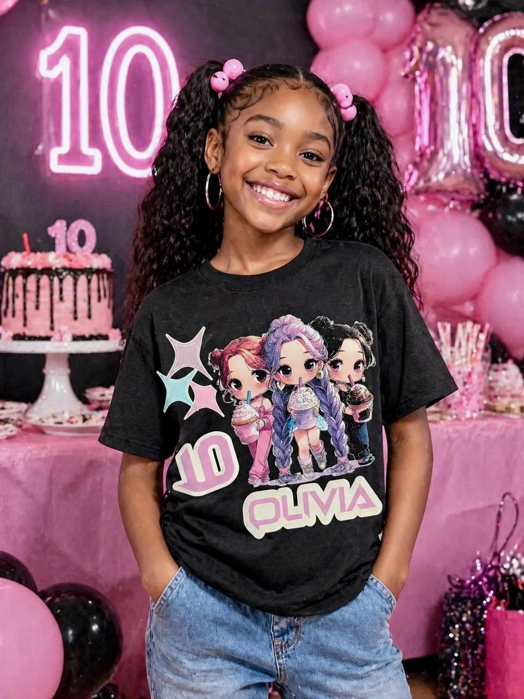 Custom KPOP Birthday Girl T-Shirt – Personalized K-Pop Fan Tee