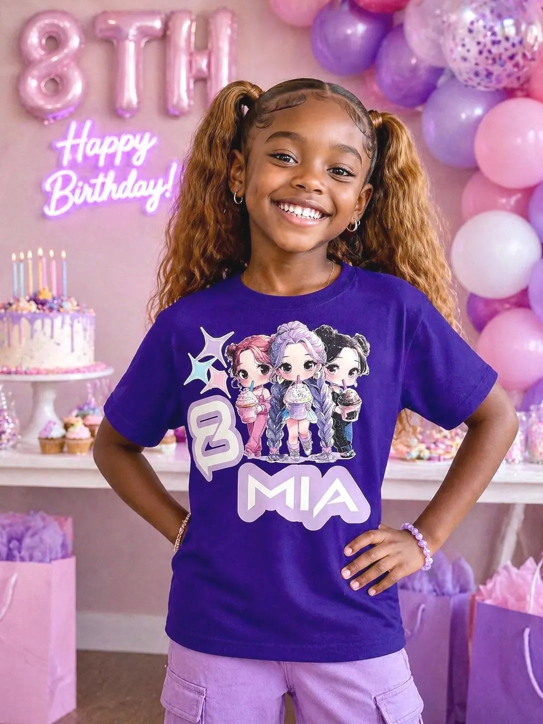Custom KPOP Birthday Girl T-Shirt – Personalized K-Pop Fan Tee