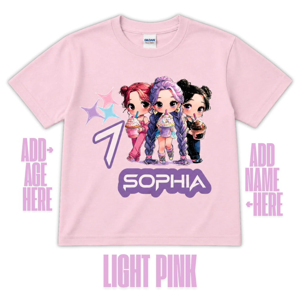 Custom KPOP Birthday Girl T-Shirt – Personalized K-Pop Fan Tee